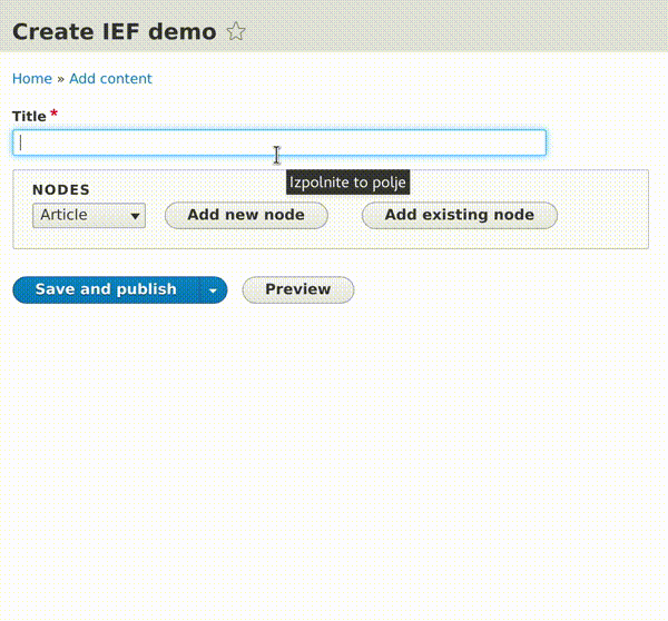 Inline Entity From complex widget in action