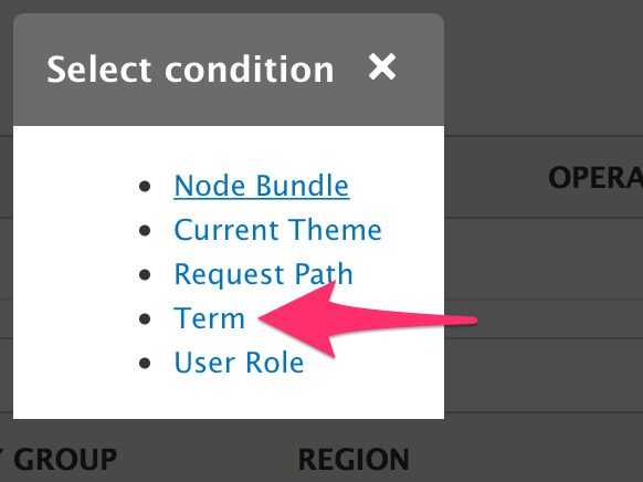 Select 'Term'