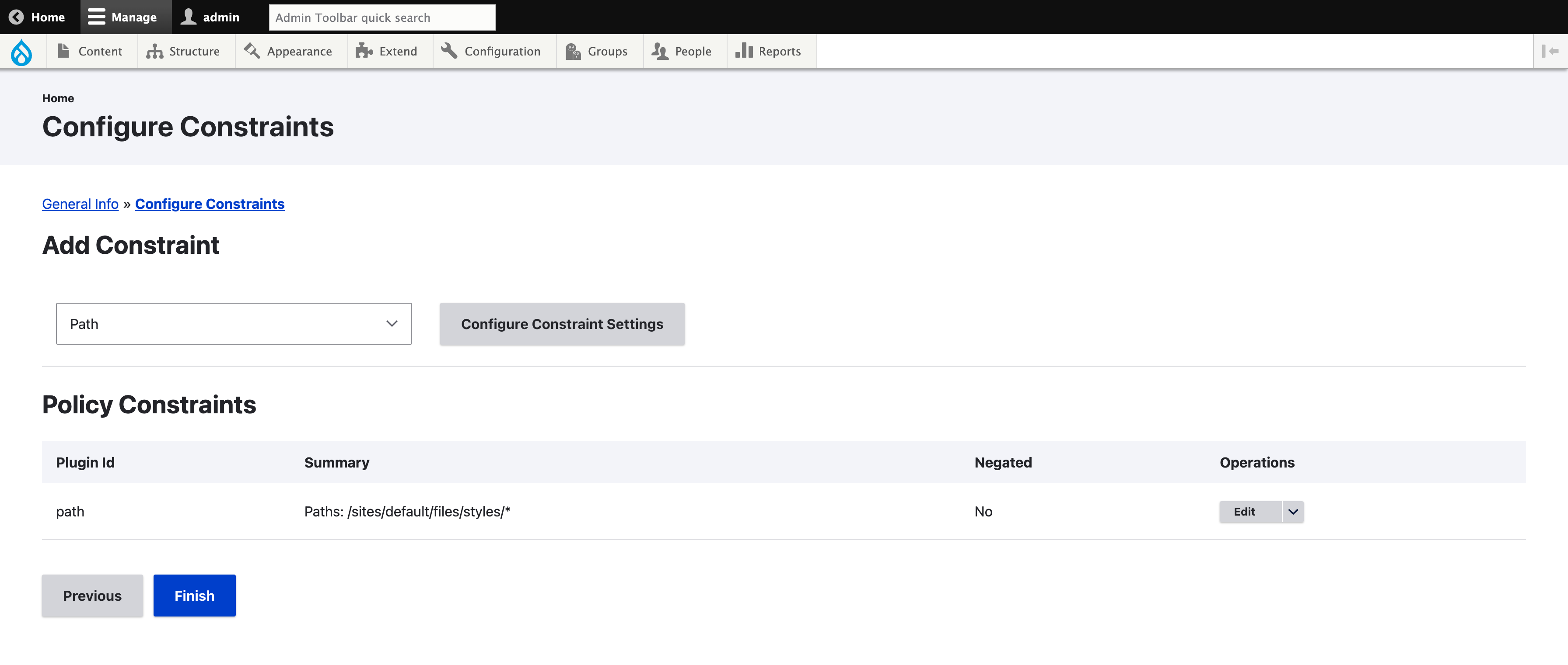 Memory limit policy - create policy step 3 bis