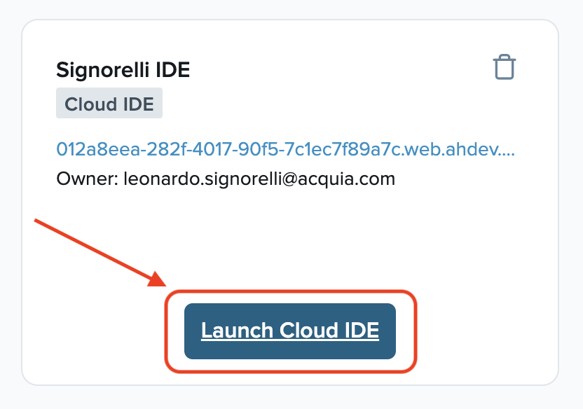 Open your Cloud IDE instance.