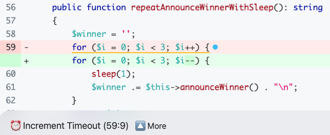 Increment Timeout