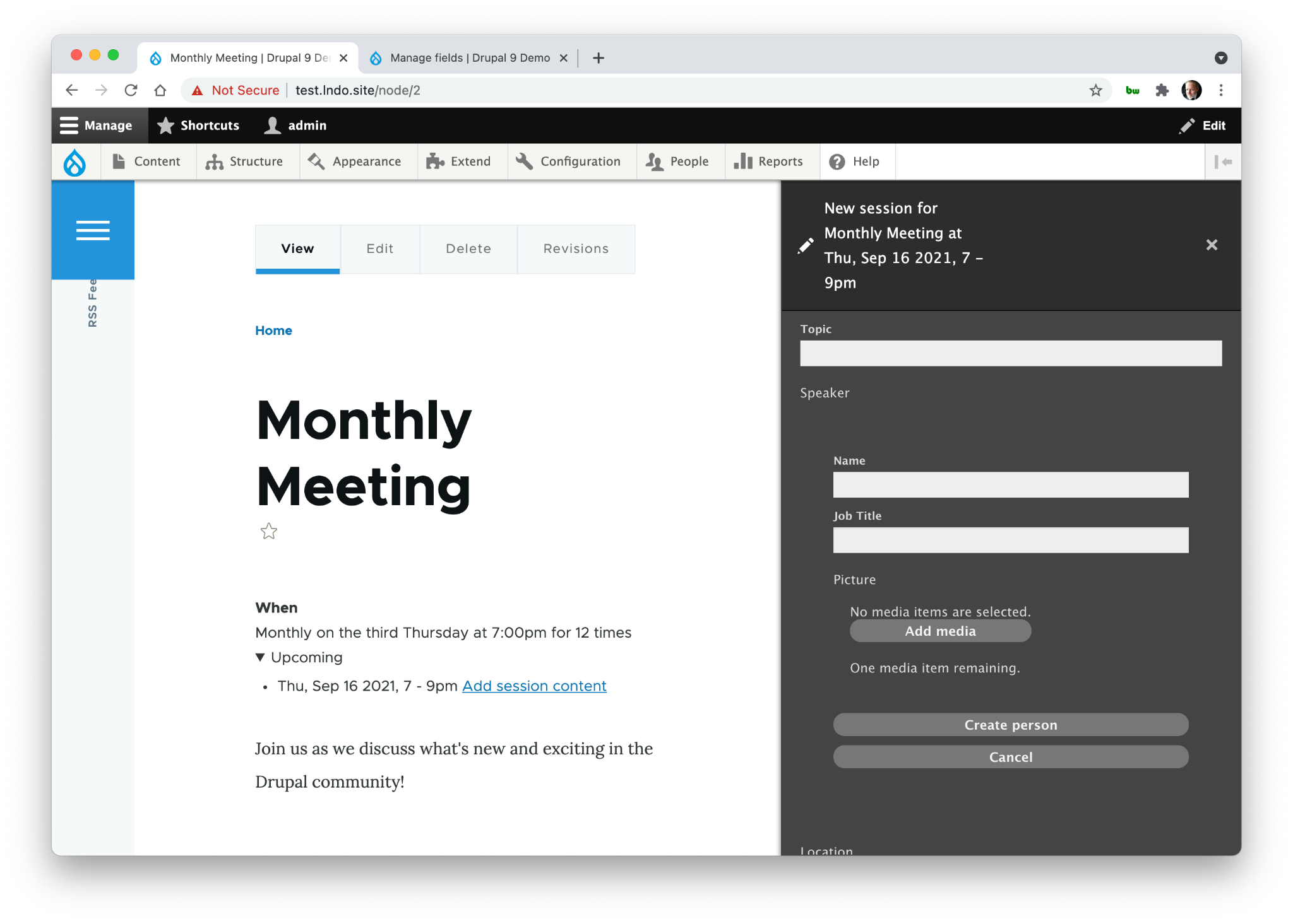 Using entity reference fields with Inline Entity Form allows your editors to easily work with more complicated content architectures